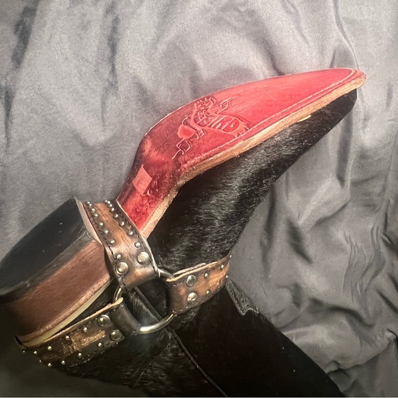 Freebird Black Haircalf Boots with Brown Accents - Picture 4 of 10